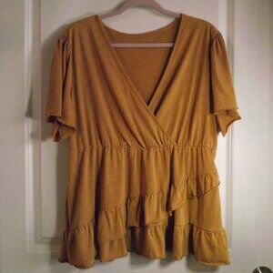 WOMEN'S 3XL BABY DOLL PULL-OVER TOP and KNIT PULL-OVER